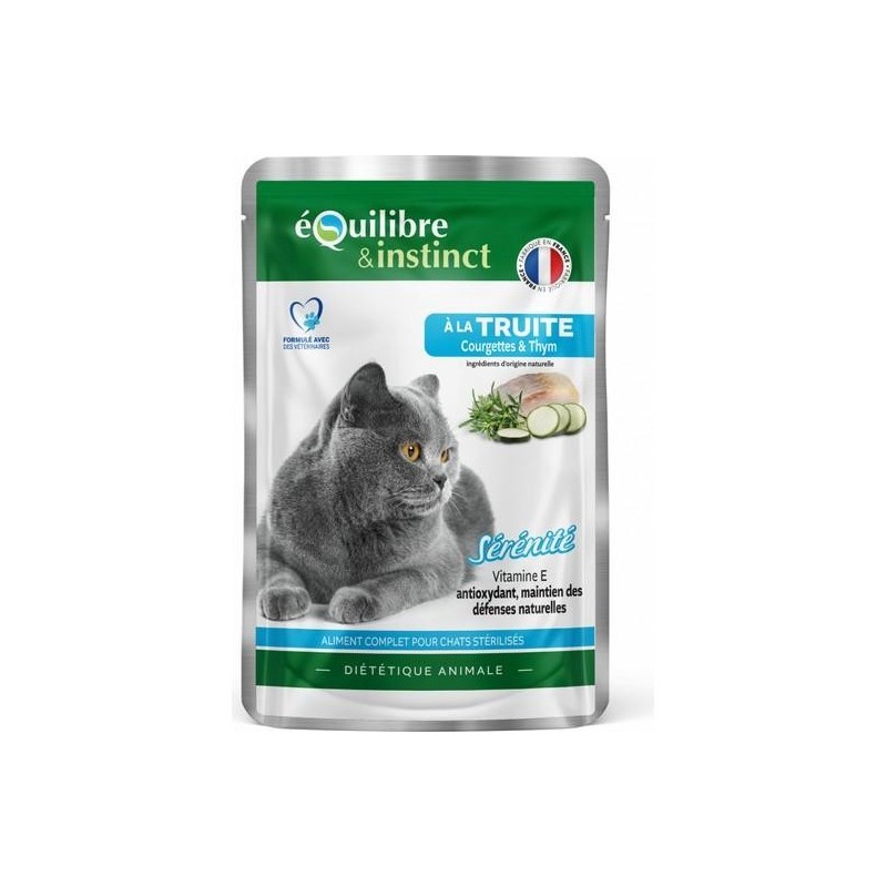 Equilibre & Instinct - Effilés sauce truite, courgettes, thym 85g