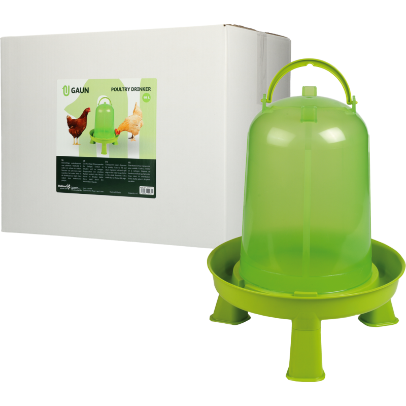 Abreuvoir à volaille Gaun avec pieds Vert citron 10 l