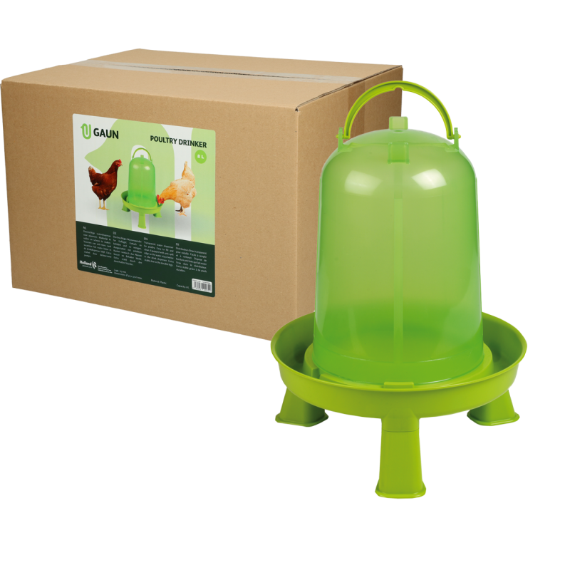 Abreuvoir à volaille Gaun avec pieds Vert citron 8 l