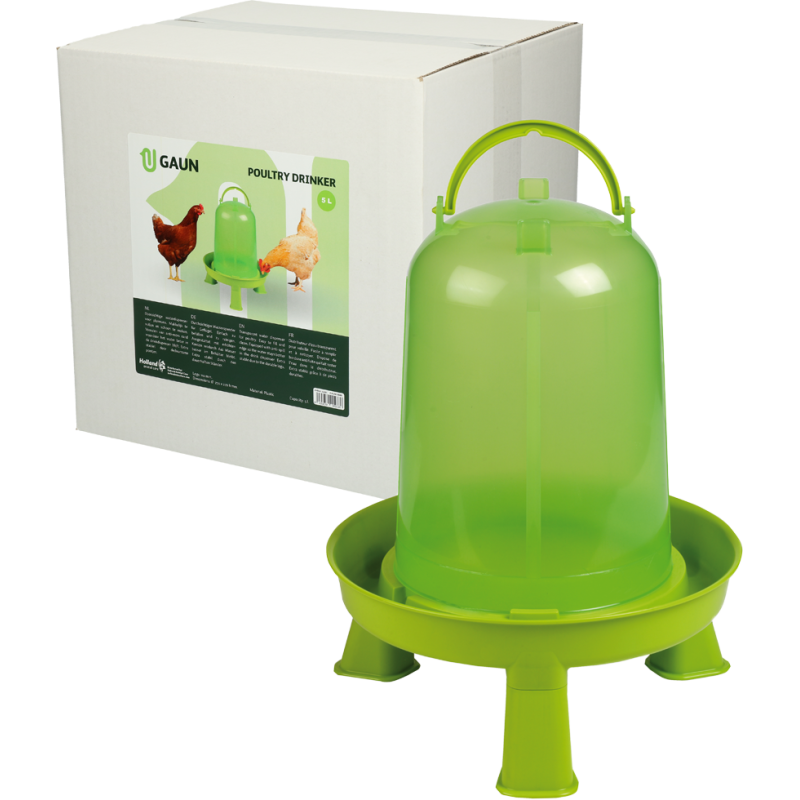 Abreuvoir à volaille Gaun avec pieds Vert citron 5 l
