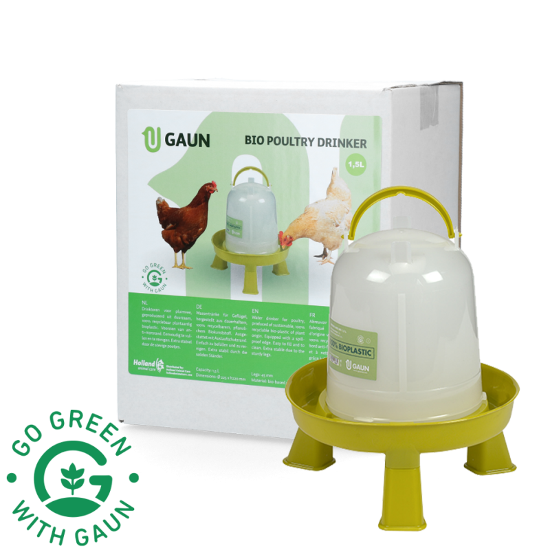 Abreuvoir pour volailles Gaun avec pieds Bio Citron vert 1,5 l
