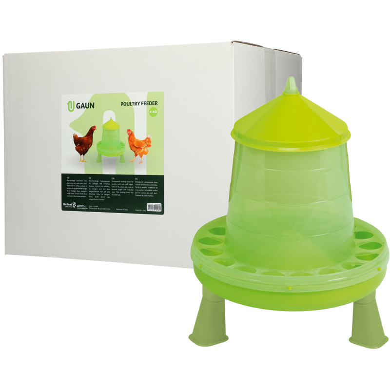 Mangeoire pour volaille Gaun avec pieds Vert citron 4 kg