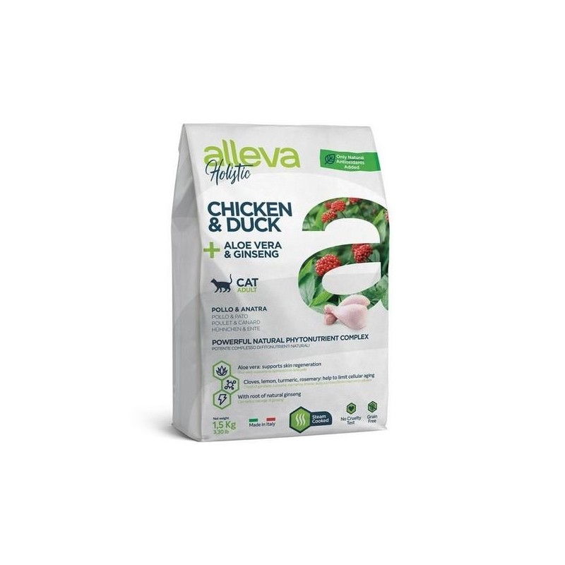 Alleva Holistic chat adulte, poulet et canard 1,5kg