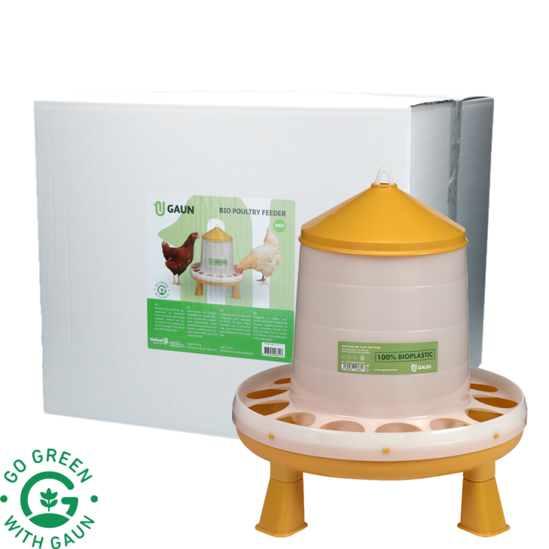 Mangeoire pour volailles Gaun avec pieds Bio Vert Citron 8 kg