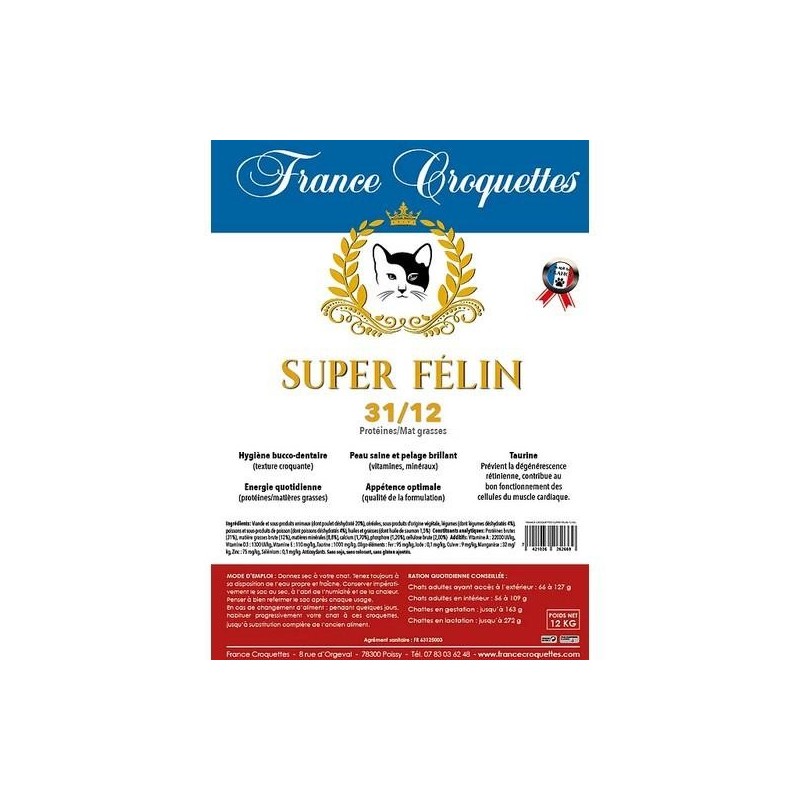 France Croquettes Super Félin 31/12  4kg