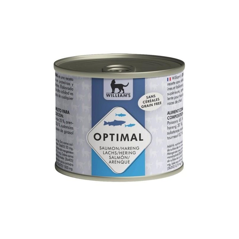 Pâtée pour chat au saumon et au hareng OPTIMAL - William’s  375g