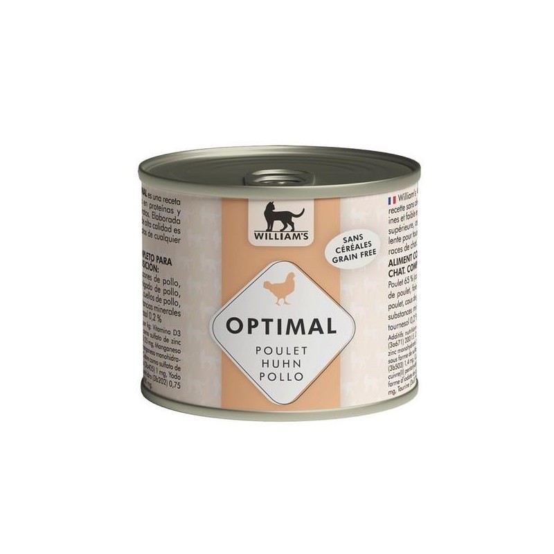 Pâtée pour chat au poulet OPTIMAL - William’s  400g