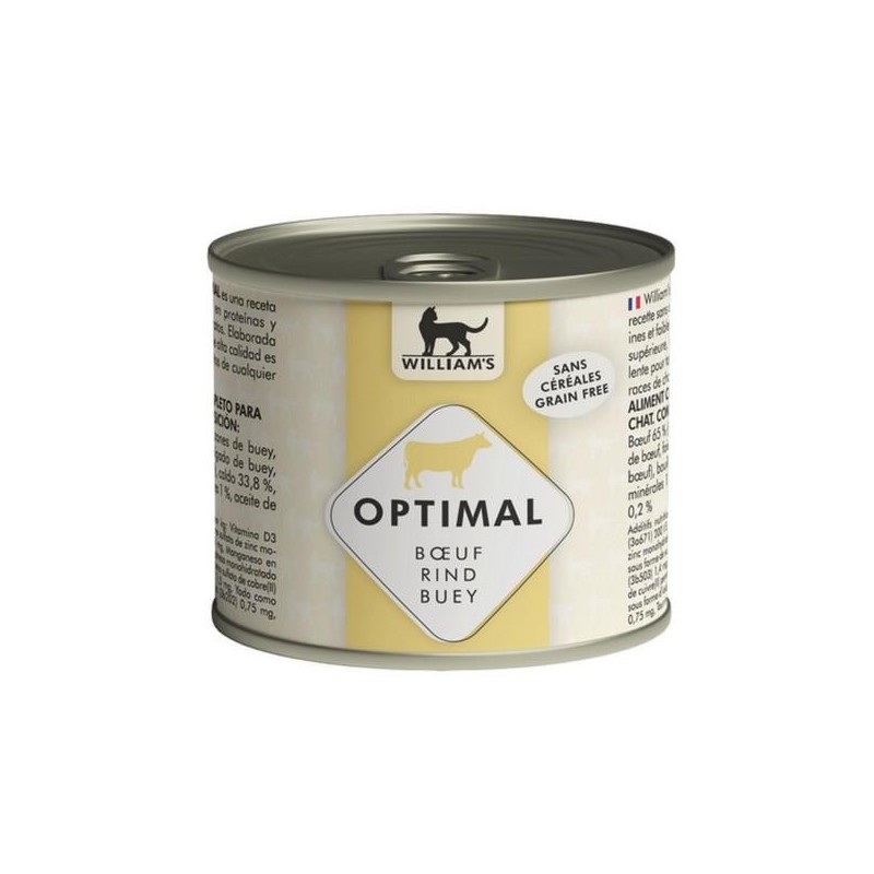Pâtée pour chat au boeuf OPTIMAL - William’s  400g
