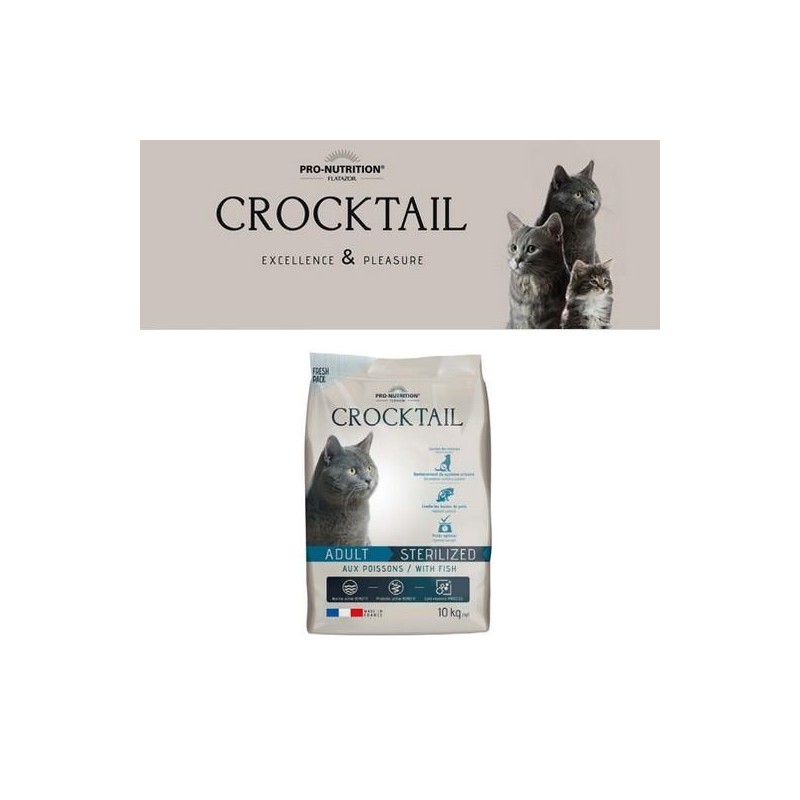 Flatazor Crocktail Adulte Stérilisé au poissons pour chat 2kg