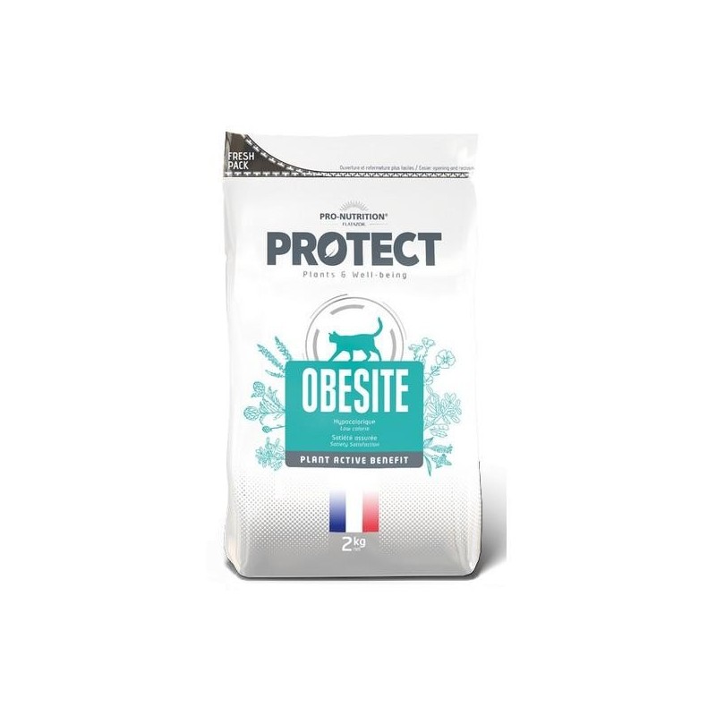 Croquettes pour chat Pro nutrition - Protect obésité  2kg