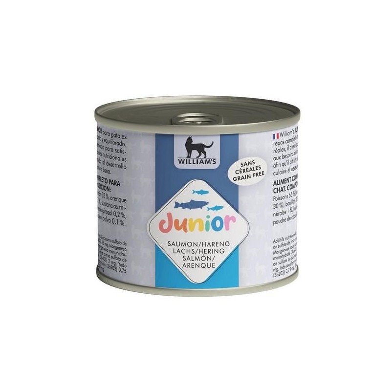 Pâtée pour chaton au saumon et au hareng William’s Junior  190g