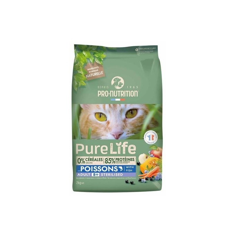 Pure life pour chats - Stérilisé 8+   8kg