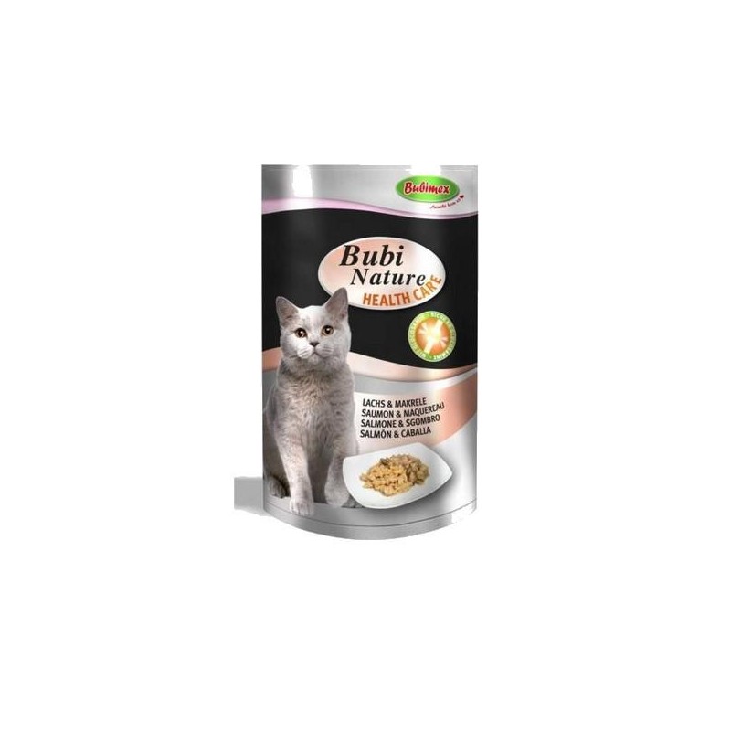 Sachet fraicheur Bubi Nature chat, Health care maquereau et saumon  70g