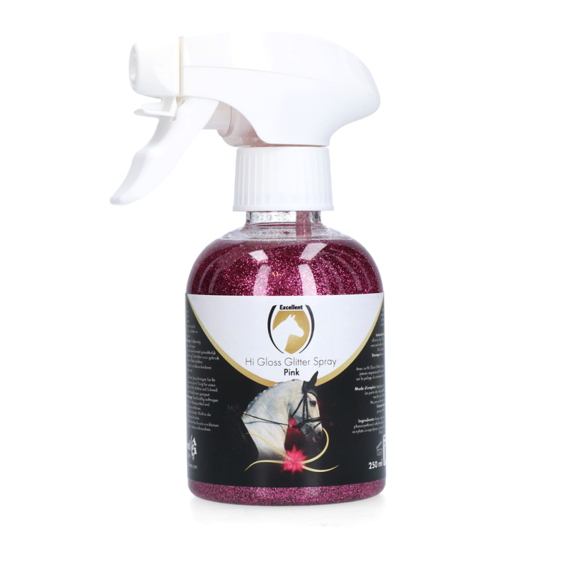 Spray pailleté brillant Excellent Horse Rose 250 ml