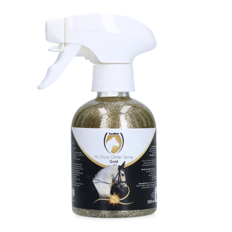 Spray pailleté brillant Excellent Horse doré 250 ml