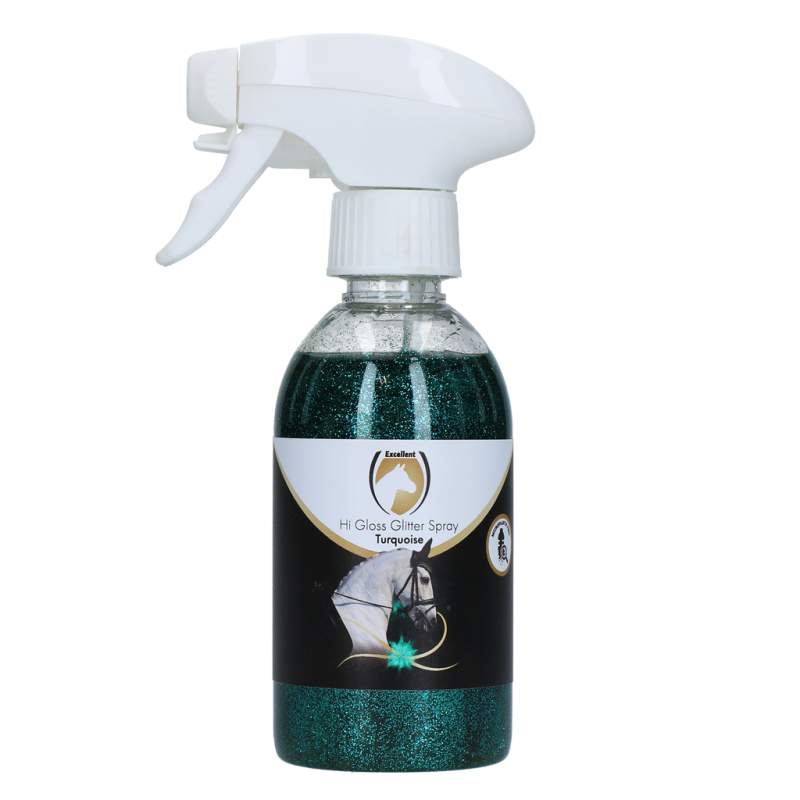 Spray pailleté brillant Excellent Horse Turquoise 250 ml