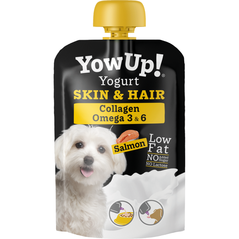 YowUp! Chiens au yaourt, peau et poils de saumon