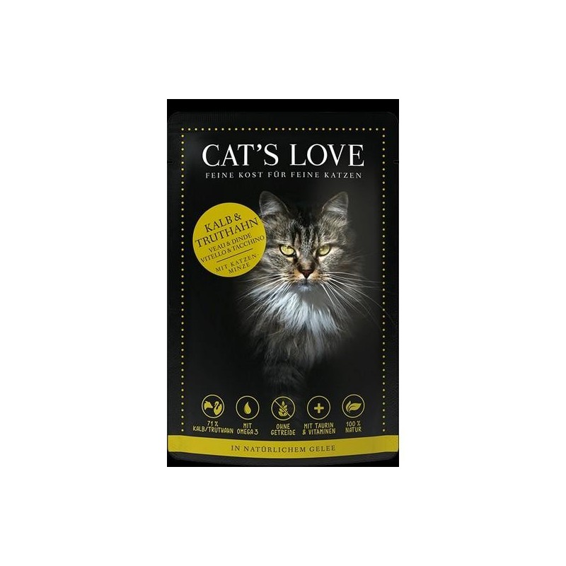 Cat’s Love Adult Veau et dinde 200g