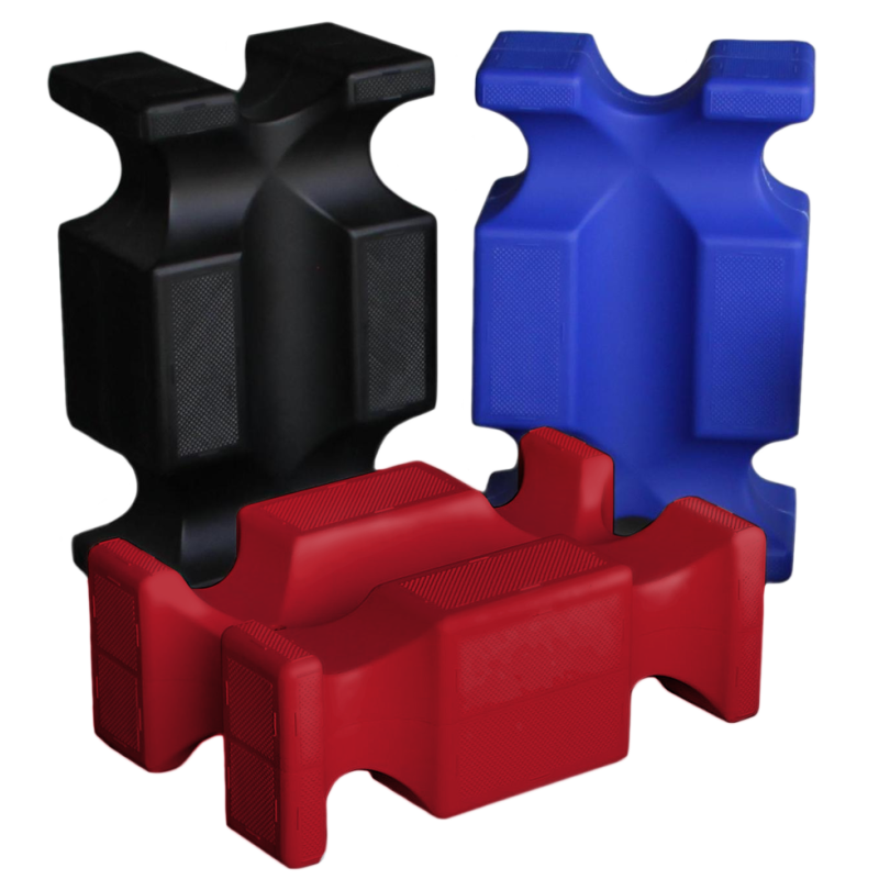 Bloc de saut en plastique bleu