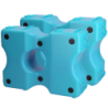 Blocs d'obstacles Vplast Cavaletti 2 pièces bleu
