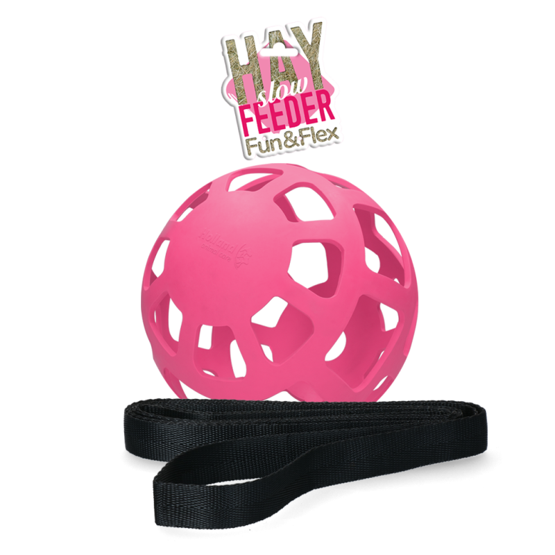 Mangeoire lente à foin Fun & Flex rose