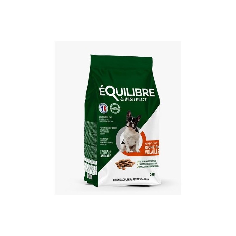 Equilibre et Instinct - Croquettes petit chien adulte volaille fraiche 5kg