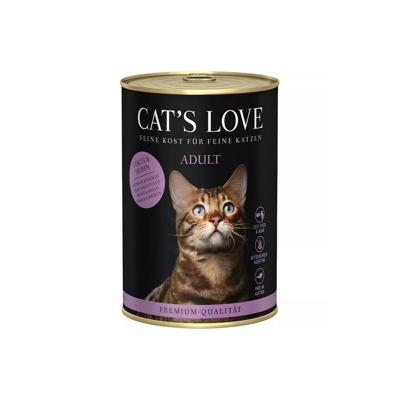 Pâtée pour chat adulte au Poulet et au Poisson - CAT’S LOVE 400g