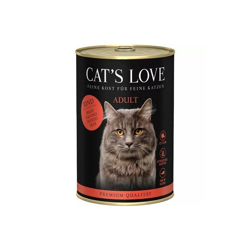 Pâtée pour chat adulte au Boeuf - CAT’S LOVE 400g
