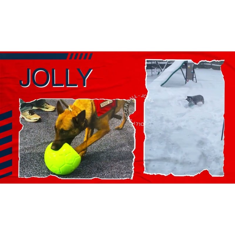 Ballon de football Jolly Orange/Blanc S (15 cm)