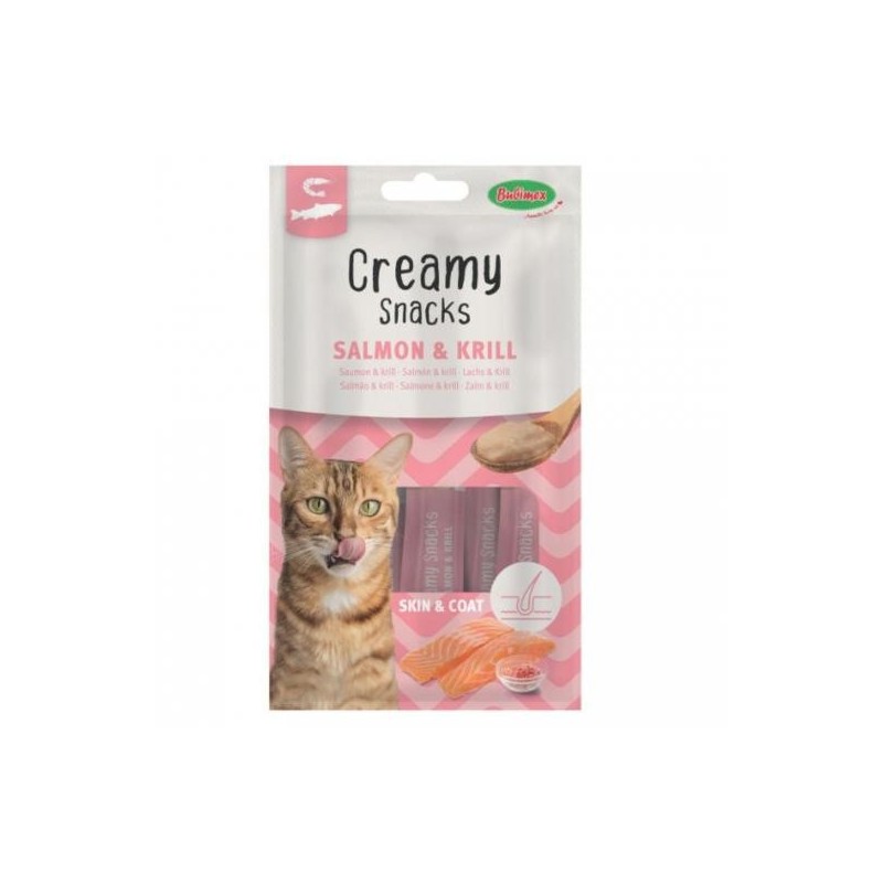 Creamy Snacks, Skin&Coat, Saumon/Krill 60g