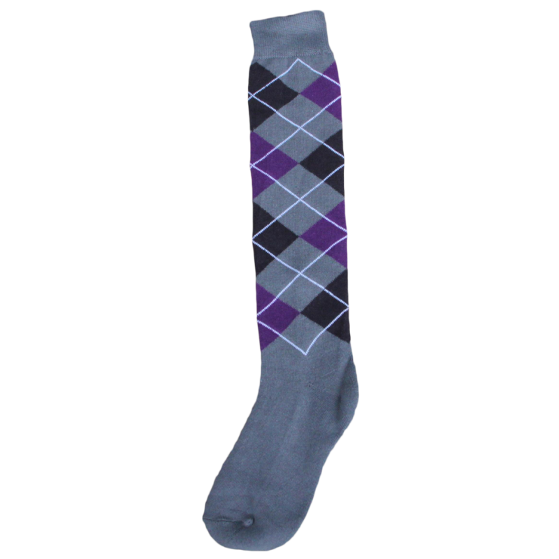 Chaussette d'équitation RE gris/noir/lilas 43-46