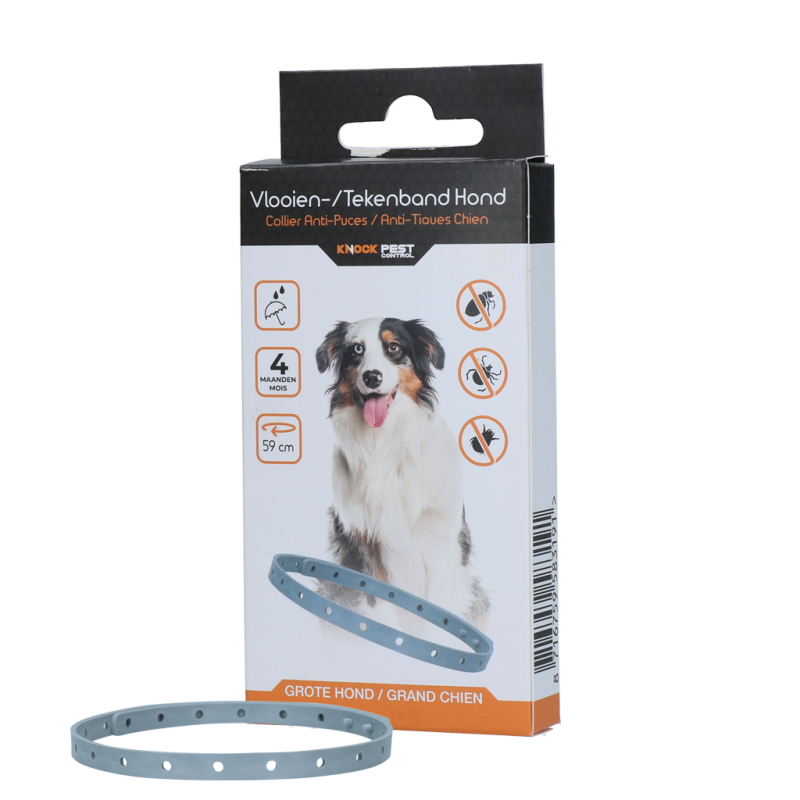 Collier anti-puces/tiques Knock Pest pour chien 59 cm NL/FR