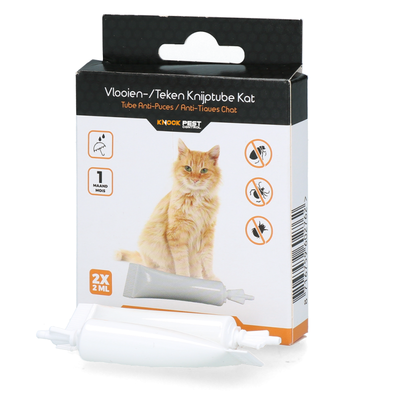 Tube anti-puces/tiques Knock Pest pour chat Royaume-Uni/Allemagne