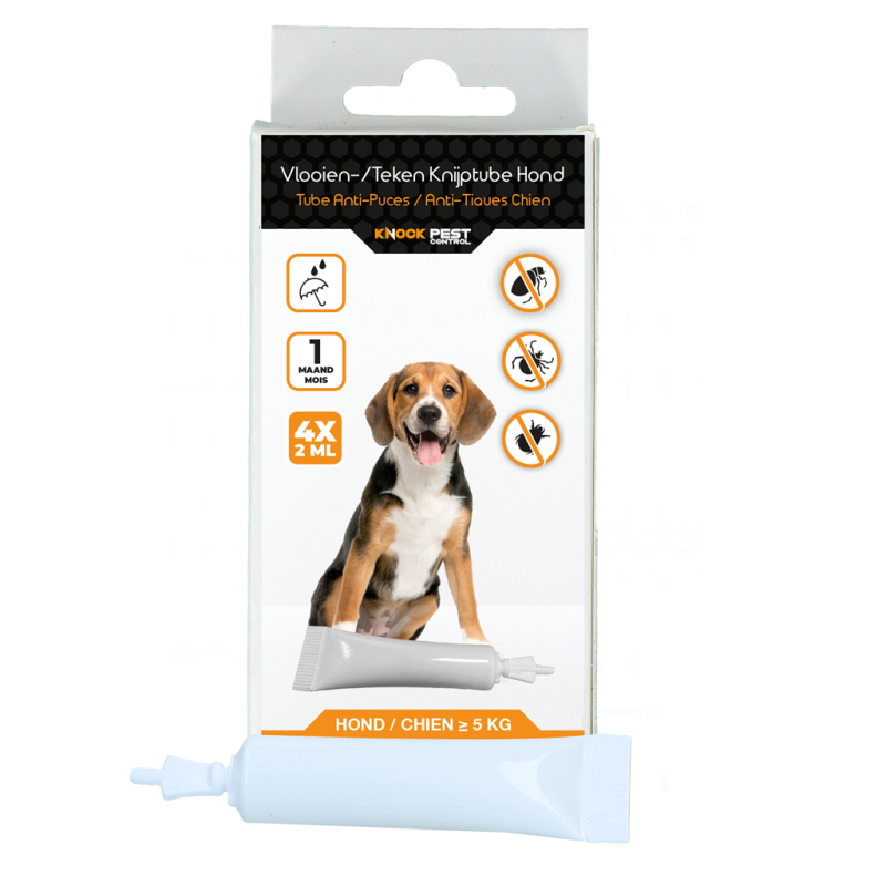 Tube à presser anti-puces et tiques Knock Pest pour chiens de 5 à 15 kg NL/FR