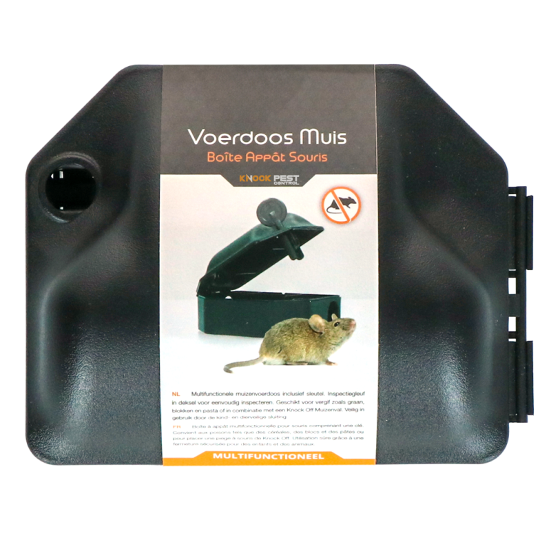 Boîte à appâts anti-nuisibles Knock avec clé pour souris