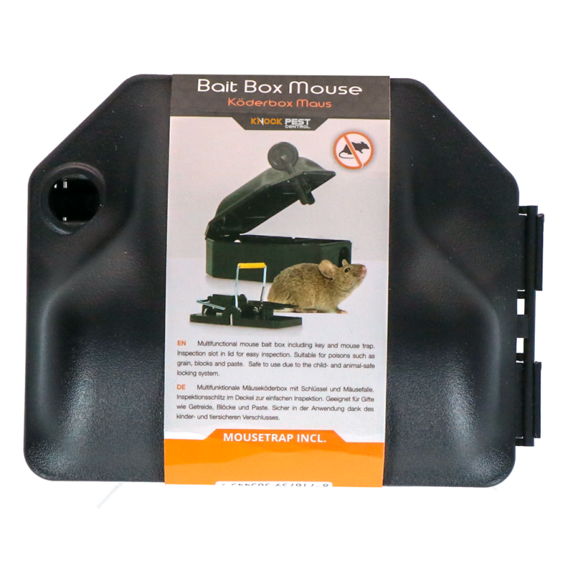 Boîte à appâts anti-parasites Knock Pest pour souris avec clé et piège