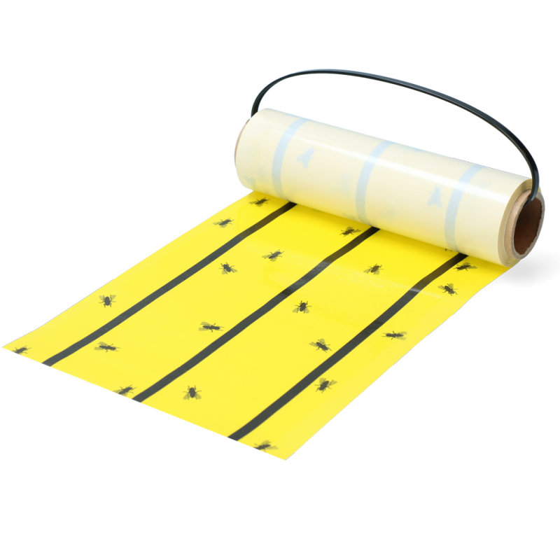 Rouleau anti-mouches Knock Pest jaune 5 m