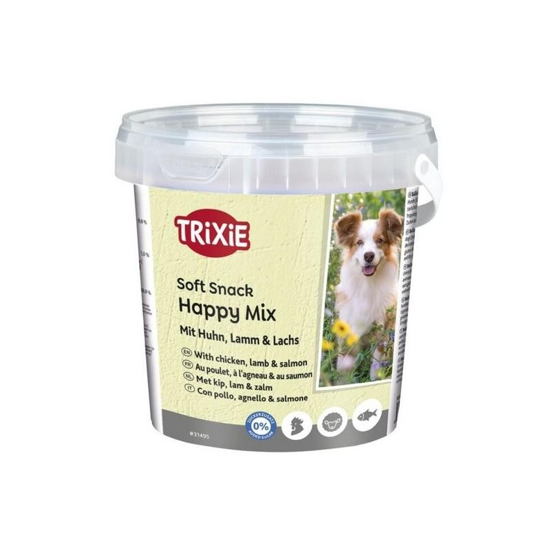 Friandises Happy Mix - Poulet, agneau, saumon  500g