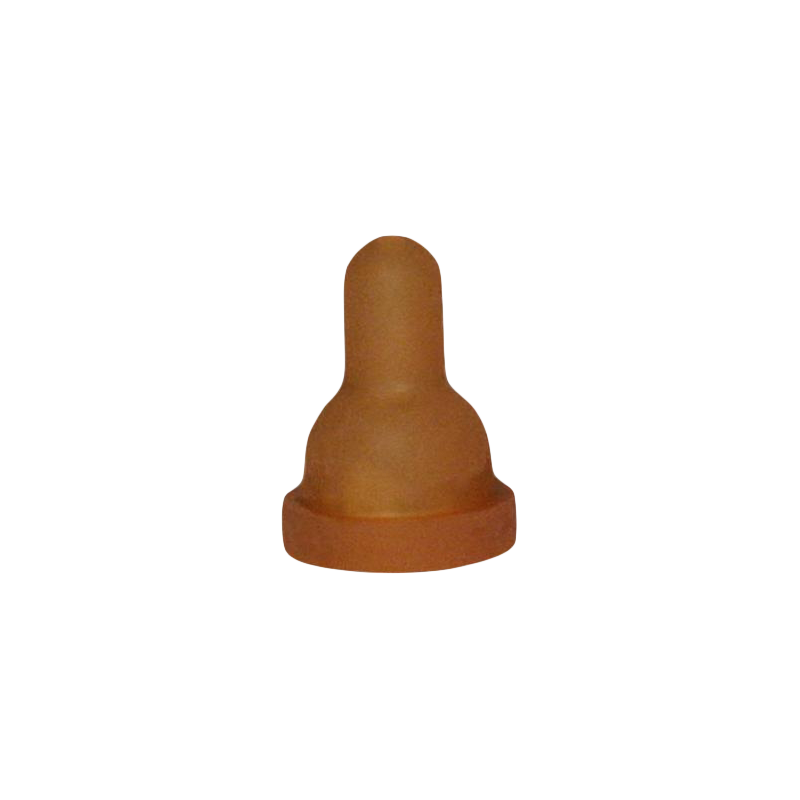 Tétine de rechange pour alimentation d'agneau jaune/marron modèle court