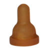 Tétine de rechange pour alimentation d'agneau jaune/marron modèle court