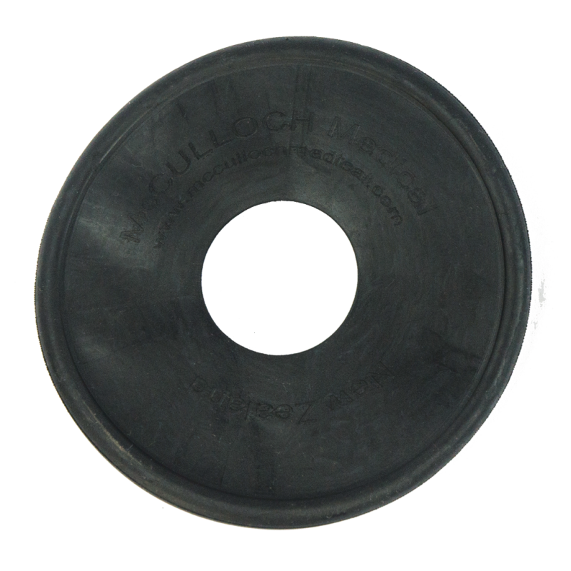 Diaphragme en caoutchouc noir petit sauveur d'agneau 25 mm