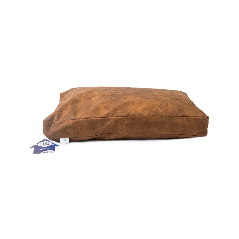 Coussin en peluche pour chien Let's Sleep L Cognac