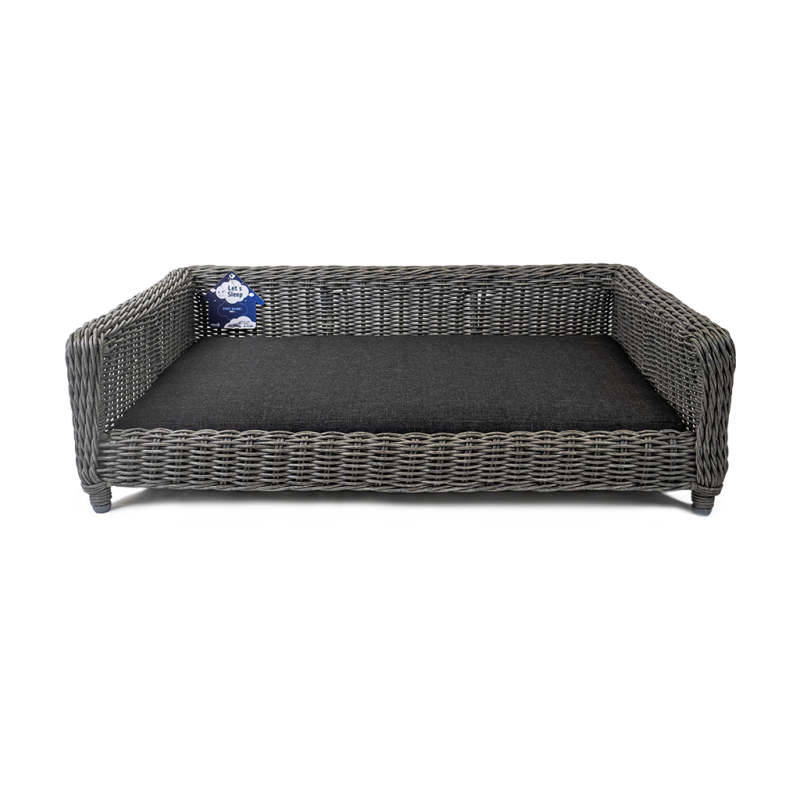 Panier pour chien en osier Let's Sleep Cozy Basket L Anthracite