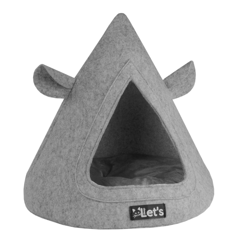 Allons dormir Pet Cave TeePee Gris