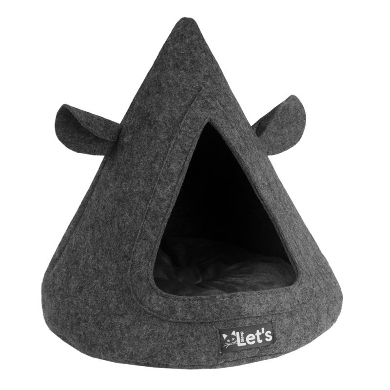 Let's sleep Pet Cave TeePee Anthracite