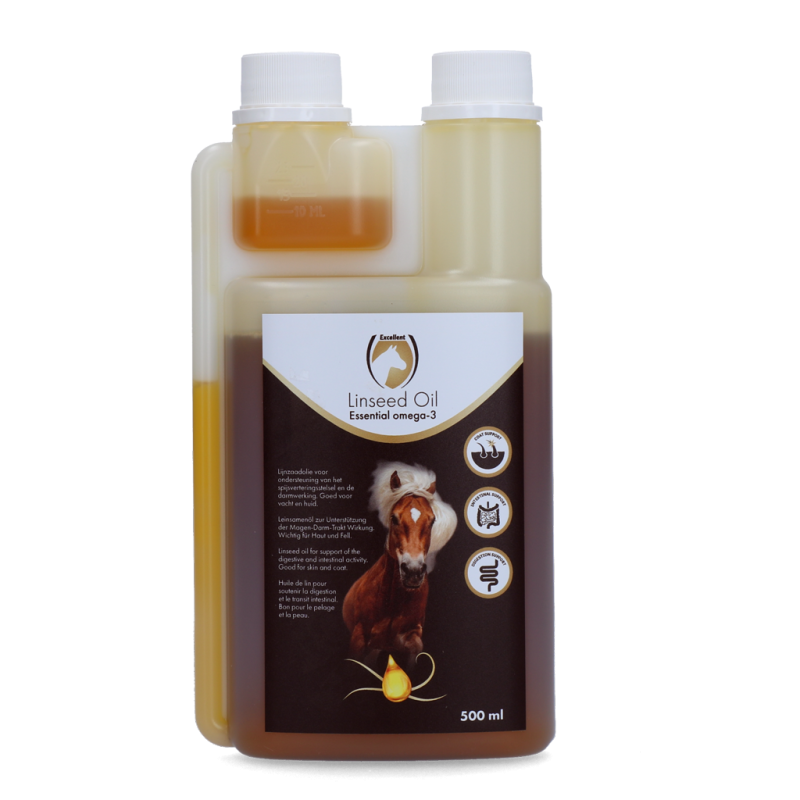 Excellente huile de lin pour cheval 500 ml