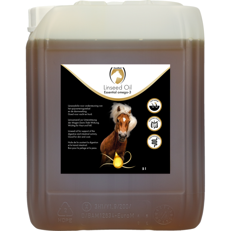 Huile de lin pour cheval Excellent 5 l