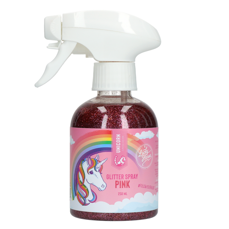 Spray pailleté licorne Lucky Horse rose