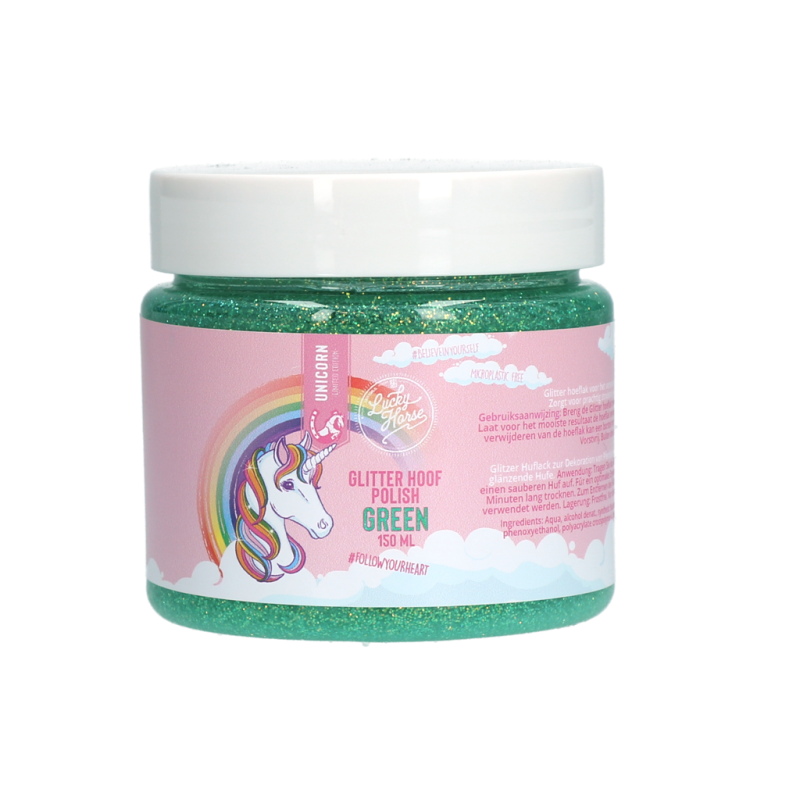 Vernis à sabots pailleté Lucky Horse vert