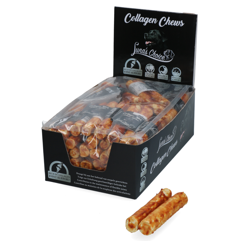 Bâtonnets de collagène Luna's Choice au saumon M